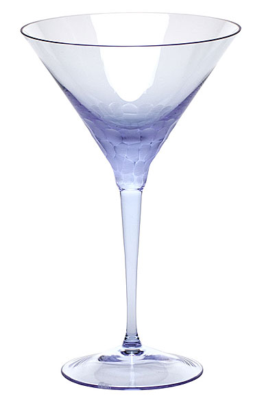 Moser Crystal Pebbles Martini Glass, Alexandrite Purple, Single