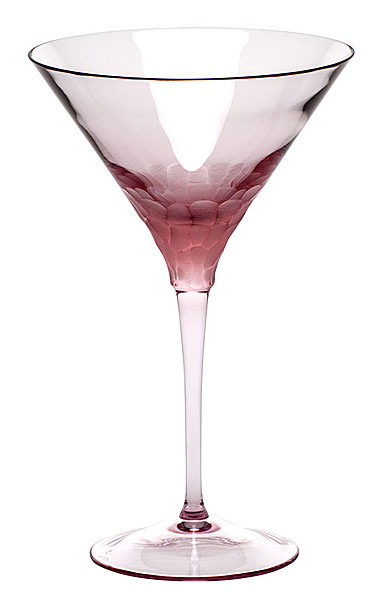 Moser Crystal Pebbles Martini Glass, Rosalin, Single