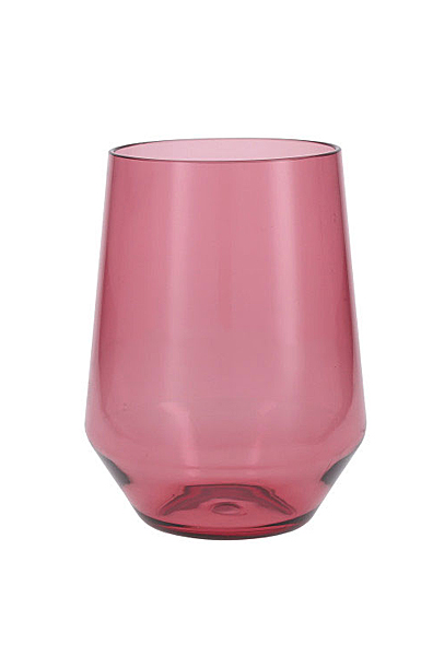 Fortessa Copolyester Sole Rose Stemless Wine Glass, Single