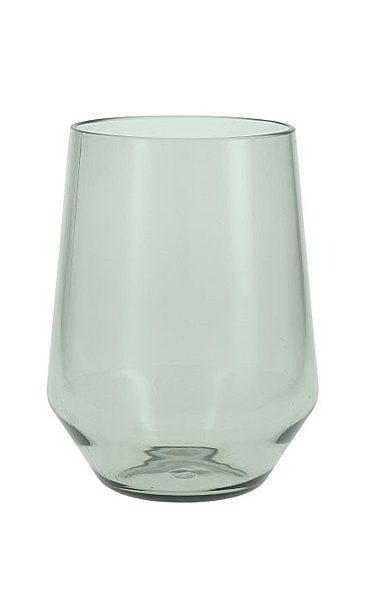 Fortessa Copolyester Sage Sole Stemless Wine Glass, Single