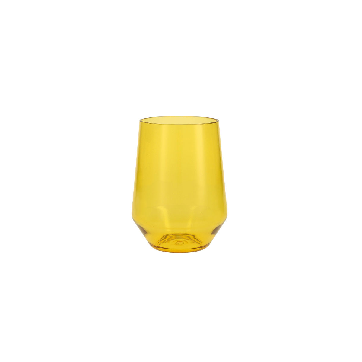 Fortessa Copolyester Glass Sole Stemless Wine Yellow Sun 19oz