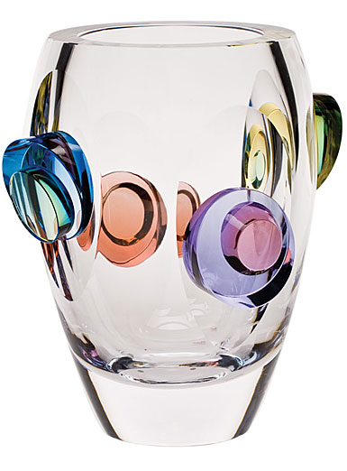 Moser Crystal Galaxy Vase 11.8" Multicolor