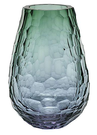 Moser Crystal Stones Vase 12.2" Alexandrite and Green