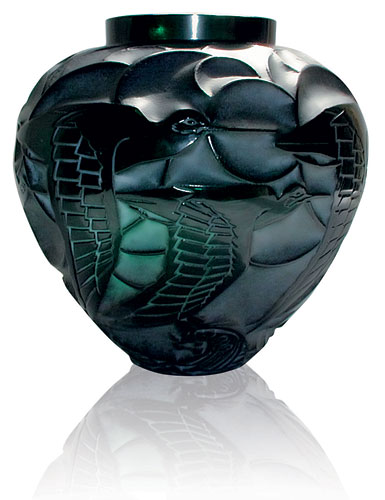 Hommage à René Lalique, courlis vase