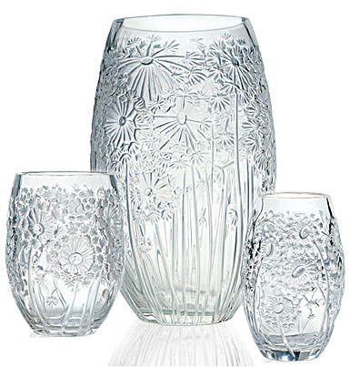 Lalique Bucolique Crystal Vase Large Clear