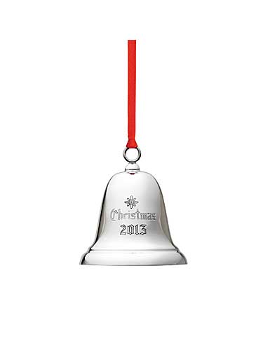 Reed and Barton Sterling Silver Christmas Bell Ornament, Dated 2014, 30th Edition