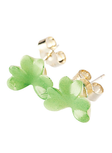Belleek Shamrock Earrings - Light Green