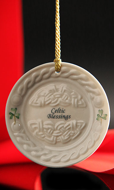 Belleek China Celtic Blessing Ornament