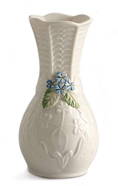 Belleek China Forget Me Not 5 1/4" Vase