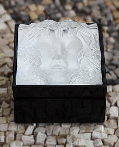 Lalique Woman Mask Box, Black