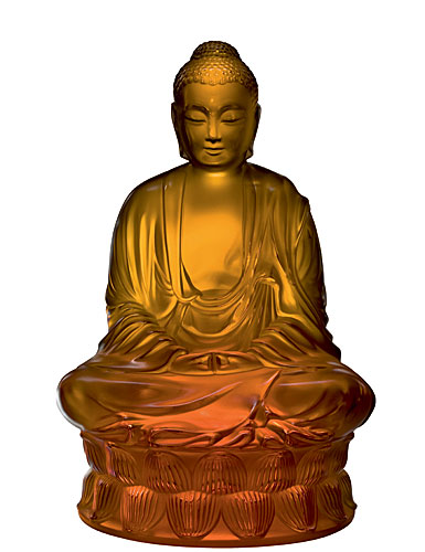 Lalique Crystal, Amber Buddha, Large, Limited Edition