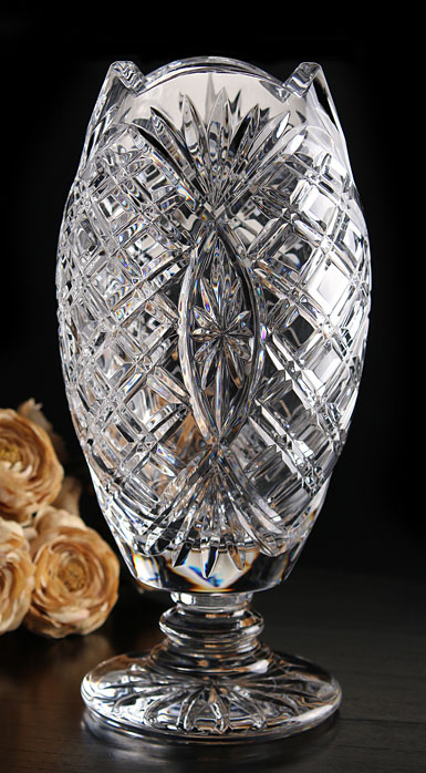 Cashs Ireland, Art Collection Seine Footed Crystal Vase, Limited Edition
