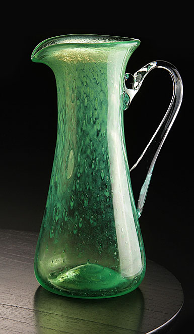 Cashs Ireland, Art Glass Forty Shades of Green, Large Pitcher