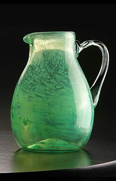 Cashs Ireland, Art Glass Forty Shades of Green, Medium Pitcher