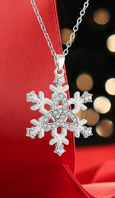 Cashs Ireland, Sterling Silver Snowflake Necklace