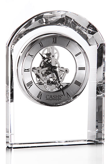 Cashs Ireland, Dome Desk 6.25" Crystal Clock