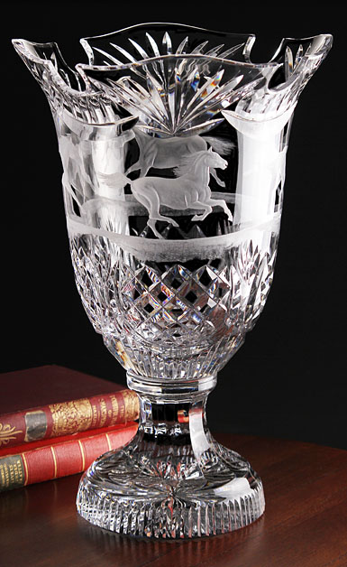 Cashs Ireland, Crystal Art Collection, Mustang Vase Limited Edition