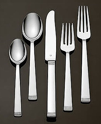 Vera Wang Wedgwood Chime Stainless Flatware, 5 Piece Place Setting 
