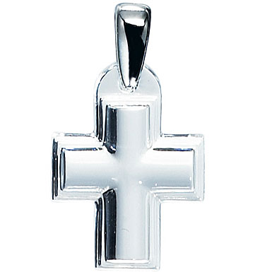 Lalique Clear Cross with Silver Clip Necklace