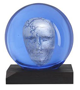 Kosta Boda Headman Sculpture, Blue