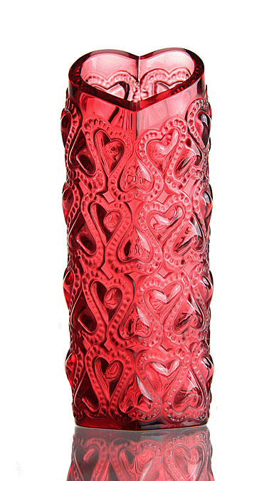 Lalique Rouge Amour Vase
