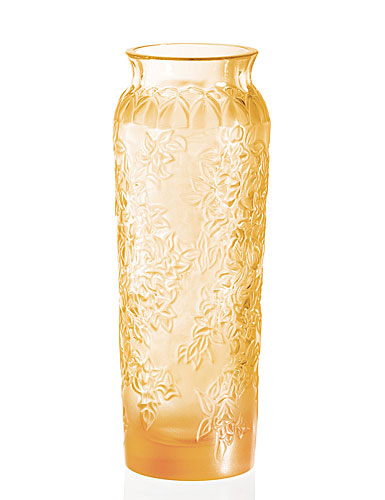Lalique Blossom Vase, Gold
