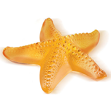 Lalique Oceania Starfish, amber