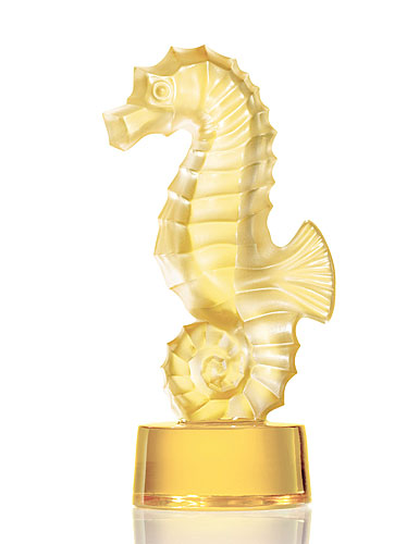 Lalique Seahorse, amber