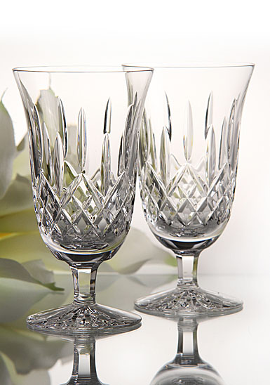 Waterford Lismore Footed Iced Beverage Glass, Pair