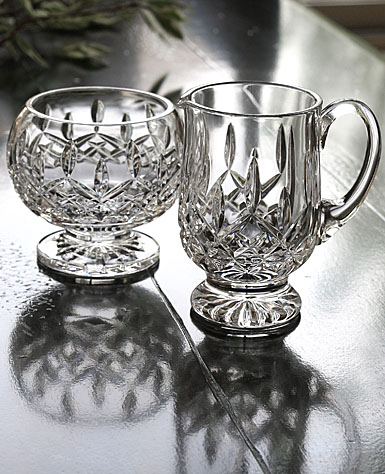 Waterford Lismore Footed Sugar and Creamer Set