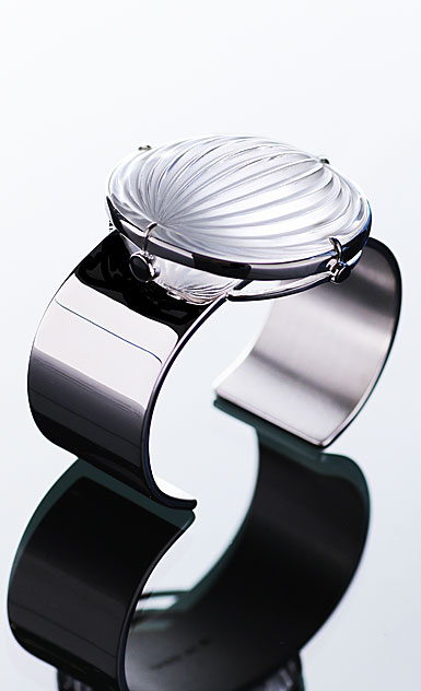 Lalique Vibrante Cuff Bracelet, Argent