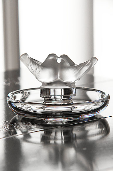 Lalique Two Lovebirds Ring/Pin Tray