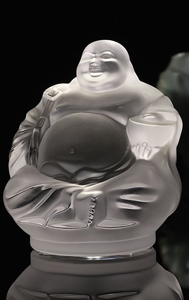 Lalique Figure Happy Buddha
