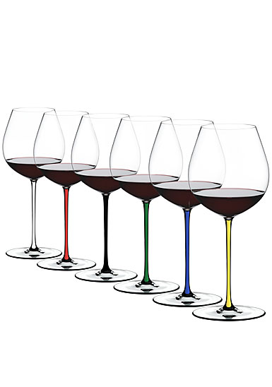 Riedel Fatto A Mano, Old World Pinot Noir Wine Glasses, Set of 6
