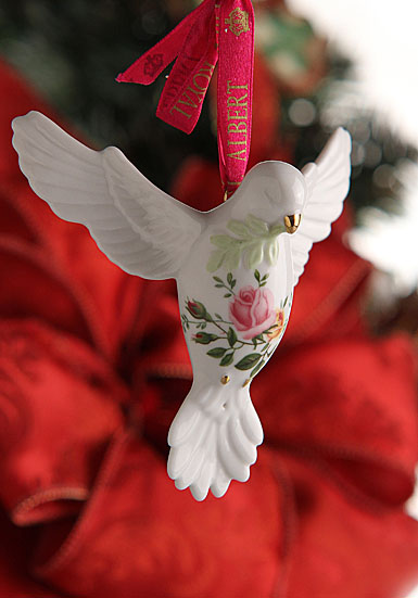 Royal Albert Old Country Roses Dove of Peace Ornament