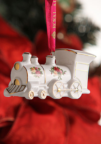 Royal Albert Old Country Roses Figural Train Ornament