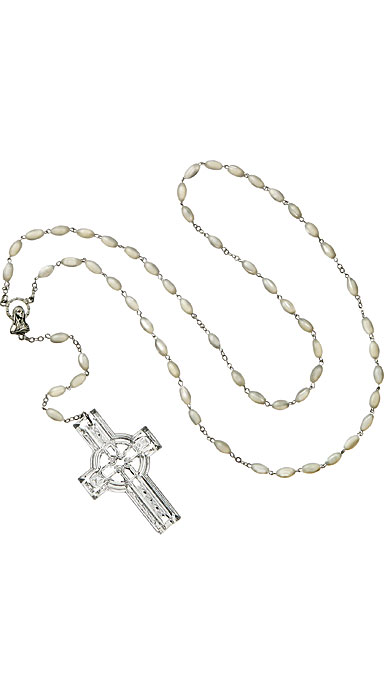 Waterford Celtic Rosary Beads with Crystal Cross
