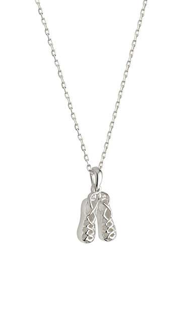 Cashs Ireland, Sterling Silver Irish Dancing Shoes Pendant Necklace