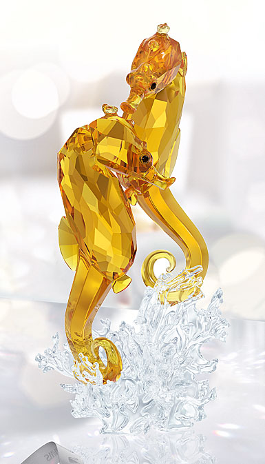 Swarovski Crystal, Paradise Seahorse Couple Sculpture