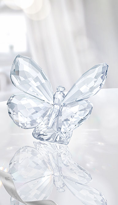Swarovski Crystal, Butterfly On Leaf, Clear