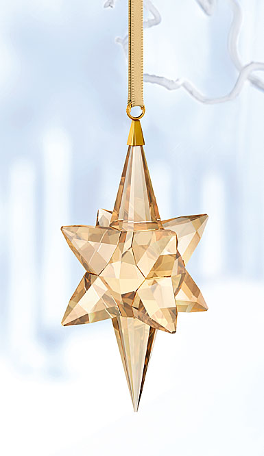 Swarovski Crystal, Gold Tone Star Crystal Ornament, Large
