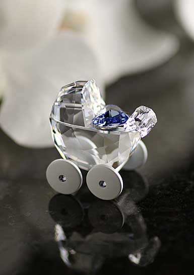Swarovski Baby Carriage, Crystal and Blue