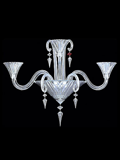 Baccarat Crystal, Mille Nuits 3 Light Wall Crystal Sconce