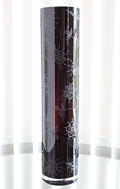Sea Glasbruk Antennus Fiore Vase, Black - Special!
