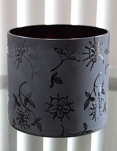 Sea Glasbruk Antennus Fiore Vase, Black Frost - Special!