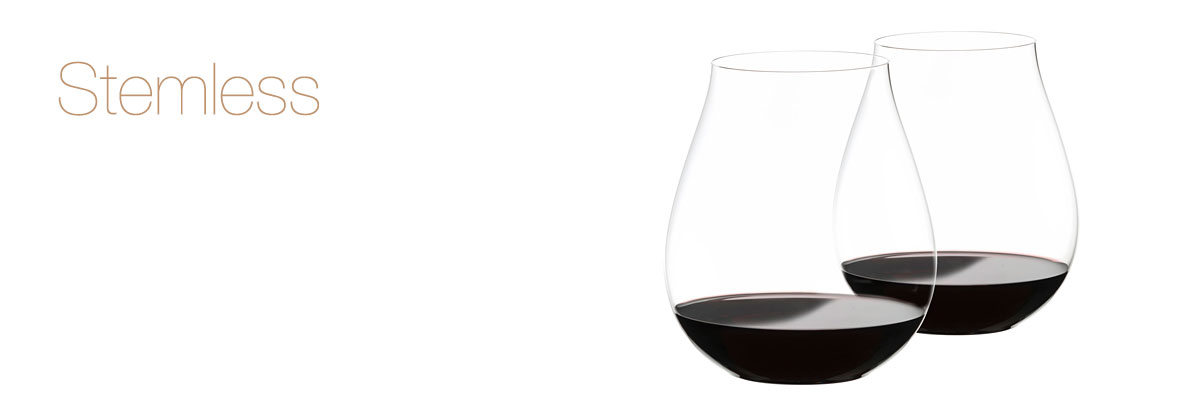 Stemless Wine Glasses Set of 4-13.5Oz，Hand Blown Crystal Red