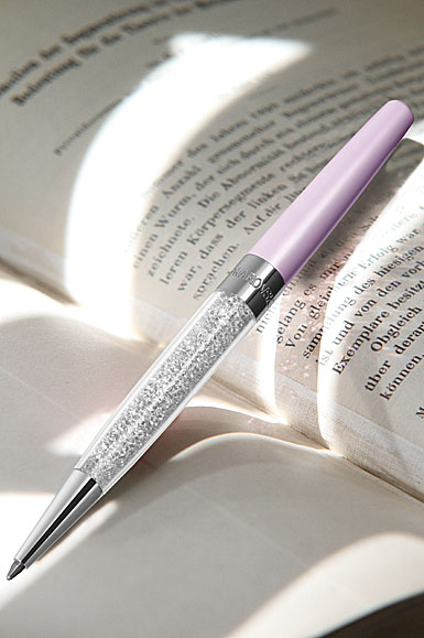Swarovski Crystalline Stardust Pen, Diamond Crystal and Lilac