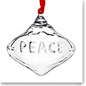 Steuben Peace Christmas Ball Ornament