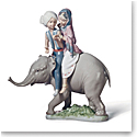 Lladro Classic Sculpture, Hindu Children Figurine