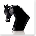 Lalique Horse Head Figure Black